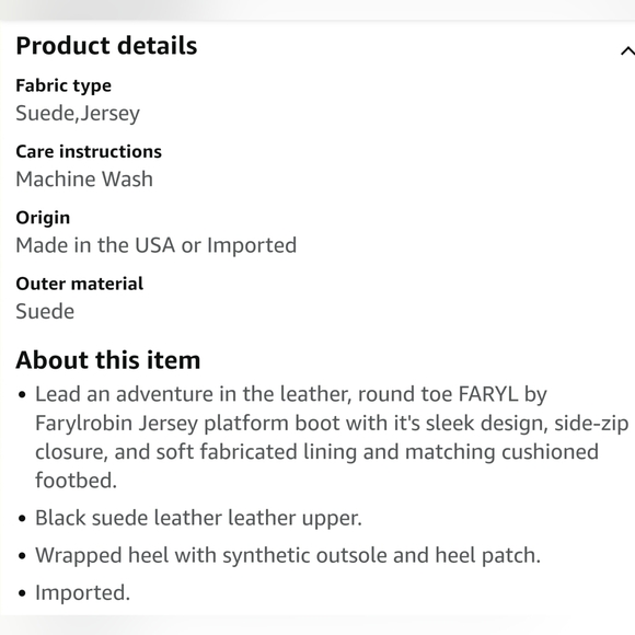 FARYL by Farylrobin Jersey Black Leather 7 M - Picture 5 of 6